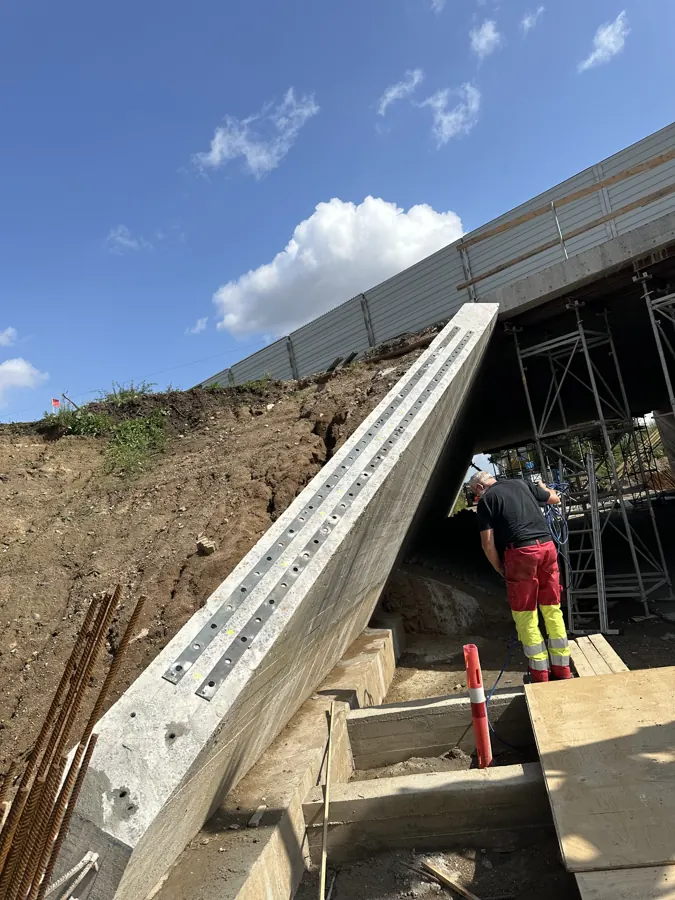 Boring ved betonkonstruktion